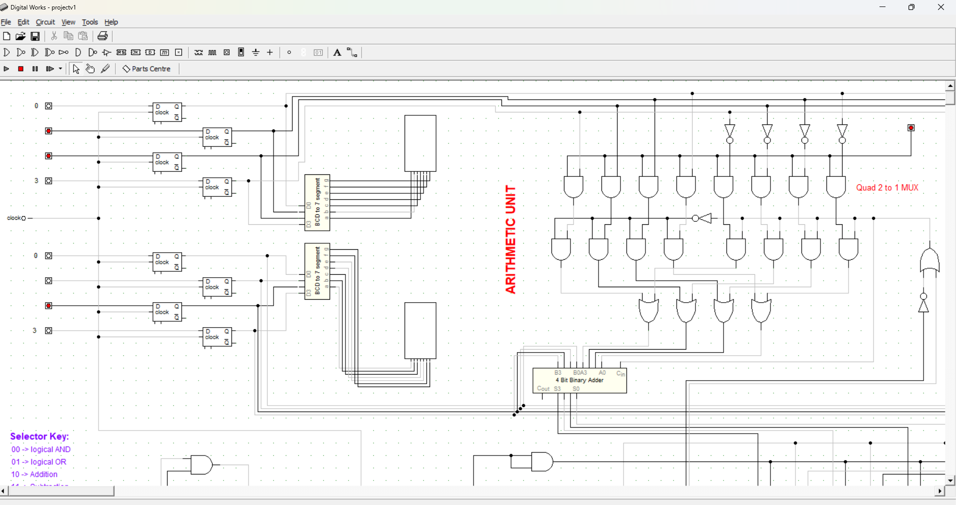 4-Bit Computer on Digital works